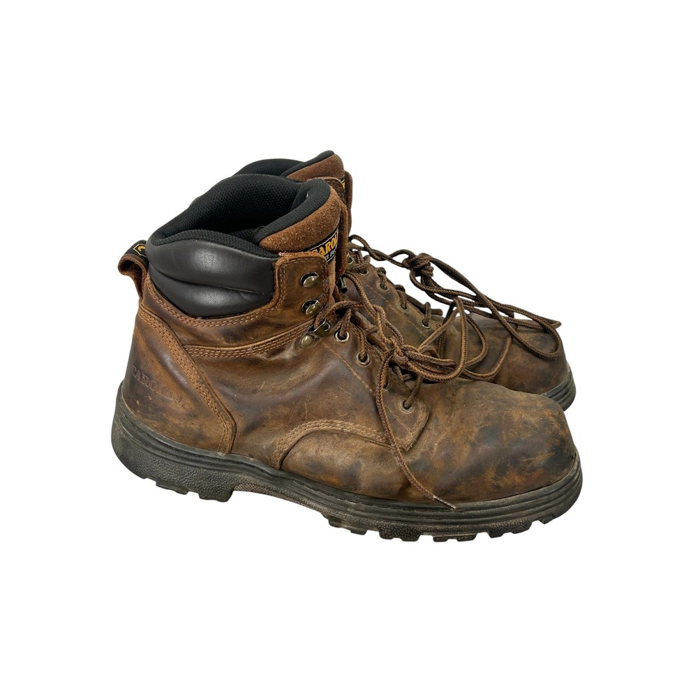 Carolina CA3527 Mens Brown Leather Steel Toe Work Boots Size 11.5 2E Wide